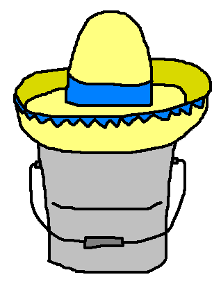 Bucket in Sombrero