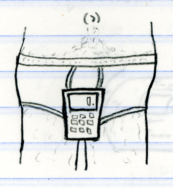 Original concept art for the product. As you can see it is not oriented the correct way for personal use.