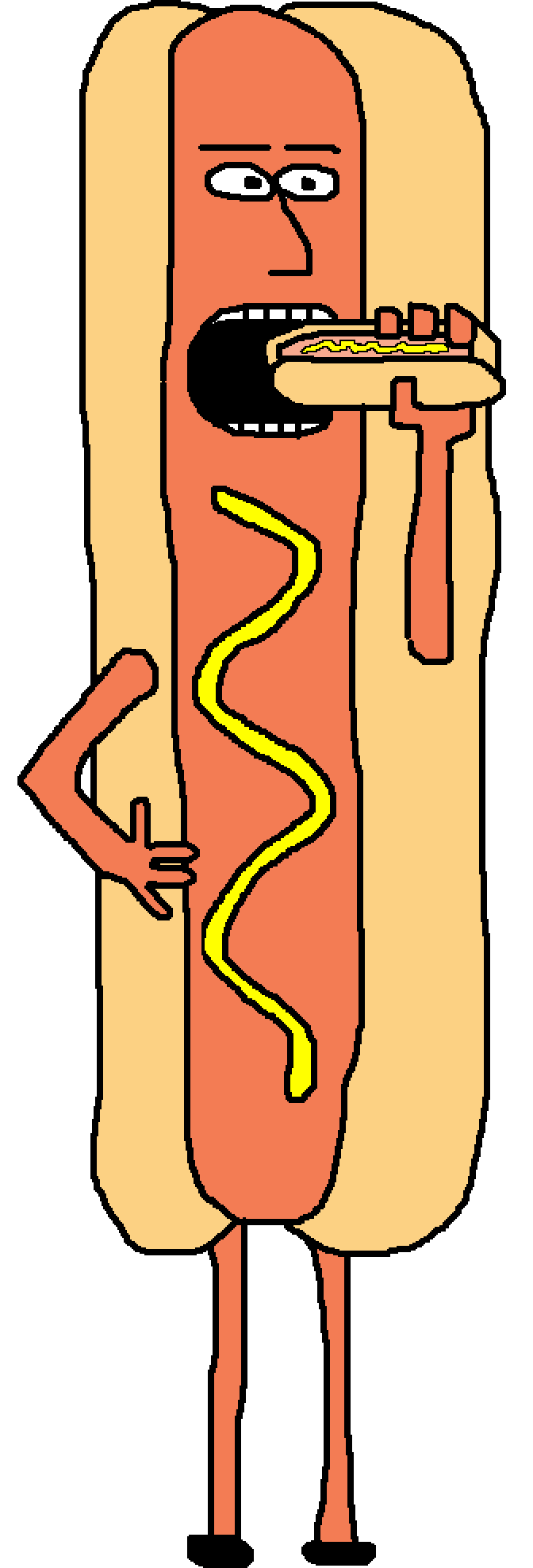 Hot Dog Eating a Hot Dog