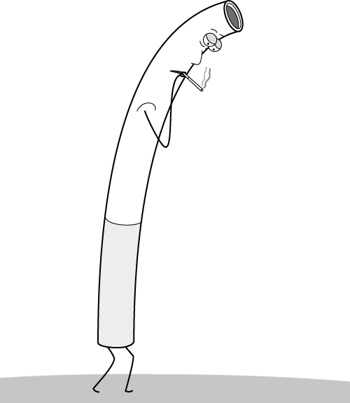 sad cigarette smokes a cigarette