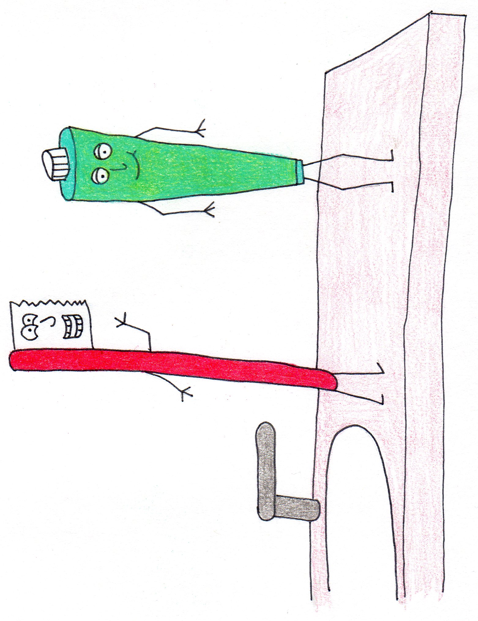 a toothbrush and some toothpaste, they are friends